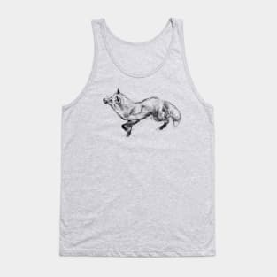 Red Fox Art Sketch Tank Top